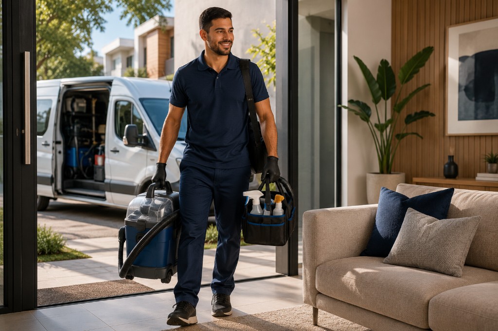 Técnico Total Clean em atendimento residencial
